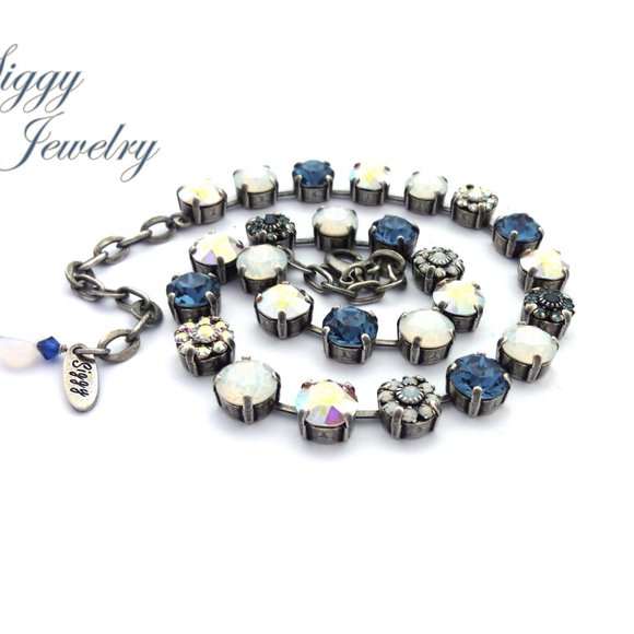 Swarovski Denim, White Opal, Crystal AB Necklace - Picture 4 of 6